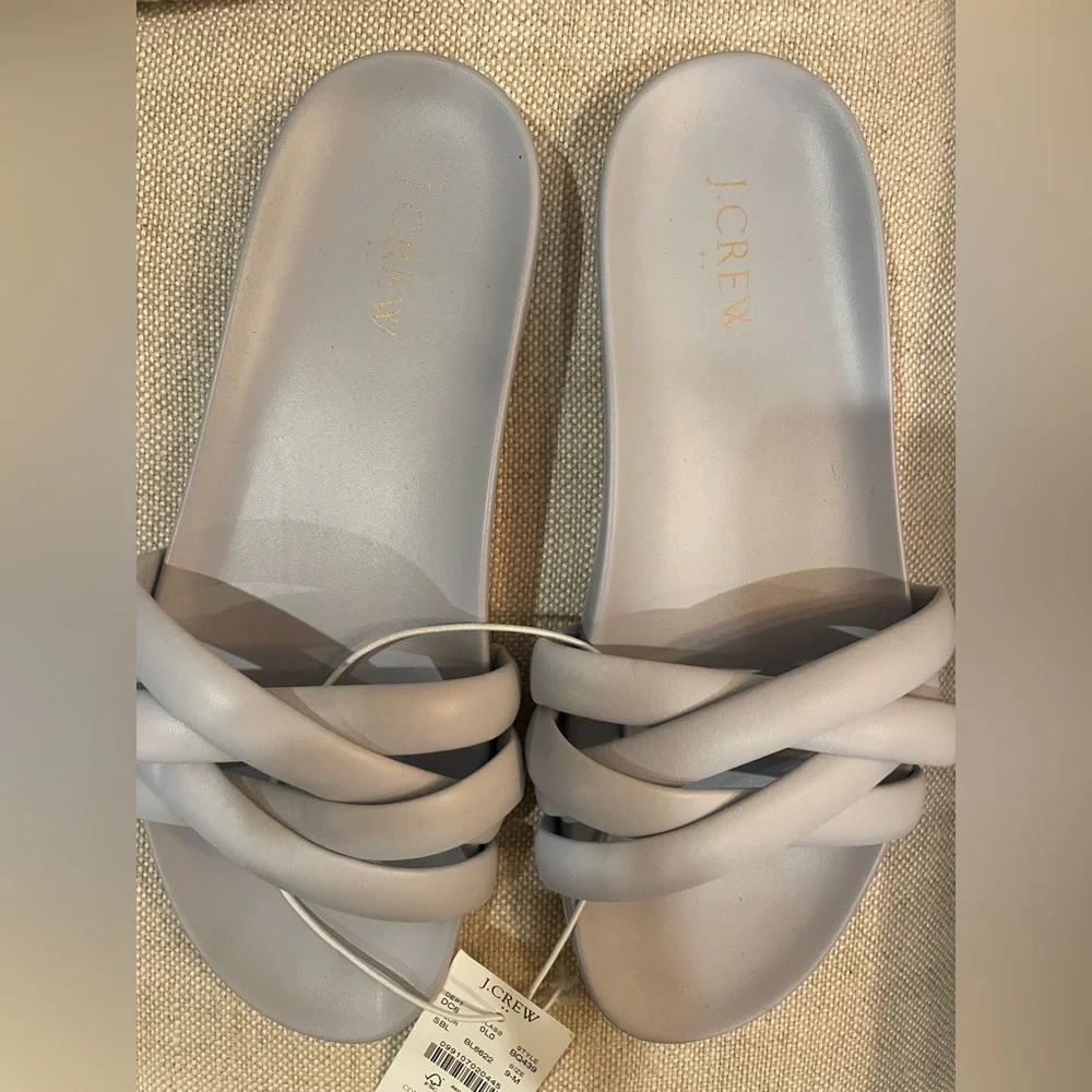 NWT baby blue J Crew slides size 9 - Picture 4 of 4